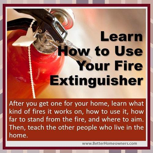 learn to use your Fire Extinguisher